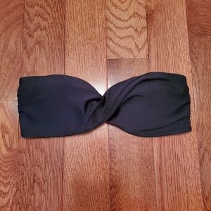 3/$40 Black bandeau twist swim top